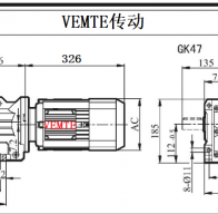 K47-Y90L4-4P-M4-0°減速機(jī)型號大全