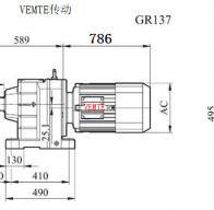 R137-Y55KW-4P-M4-0°減速機型號大全及圖紙