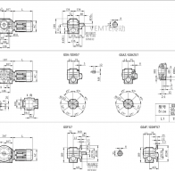 SC57 SCAF57 SCA57 SCF57減速機電機型號及尺寸圖