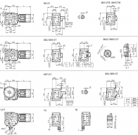 KC127 KCA127 KCF127 KCAF127減速機電機型號及尺寸圖