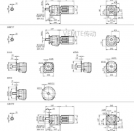 RC57 RCF57 RC57P減速機(jī)電機(jī)型號(hào)大全及尺寸圖紙