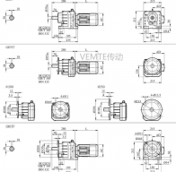 RC67 RCF67 RC67P減速機(jī)電機(jī)型號(hào)及尺寸圖