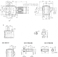 KD16 KF16 KK16 KFK16減速機電機型號及尺寸圖紙